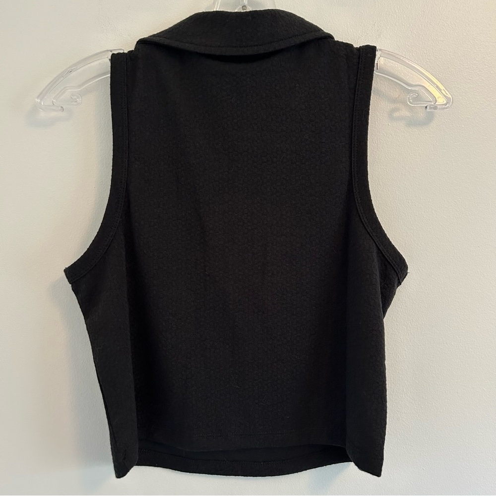 (SOLD) SANCTUARY NWT Black Cropped Collar Tank Top Size Medium - Picture 6 of 8